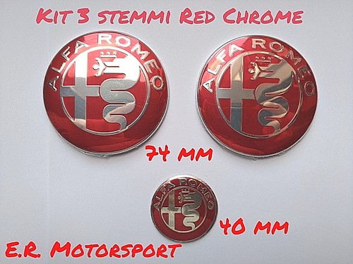 Kit stemmi 74mm 40mm - +, red