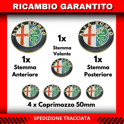 Kit fregio stemma alfa romeo - alfa,