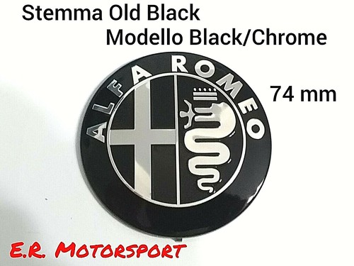 Black chrome stemma alfa romeo - alfa,